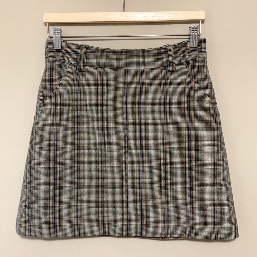 Frank & Oak plaid a-line mini skirt